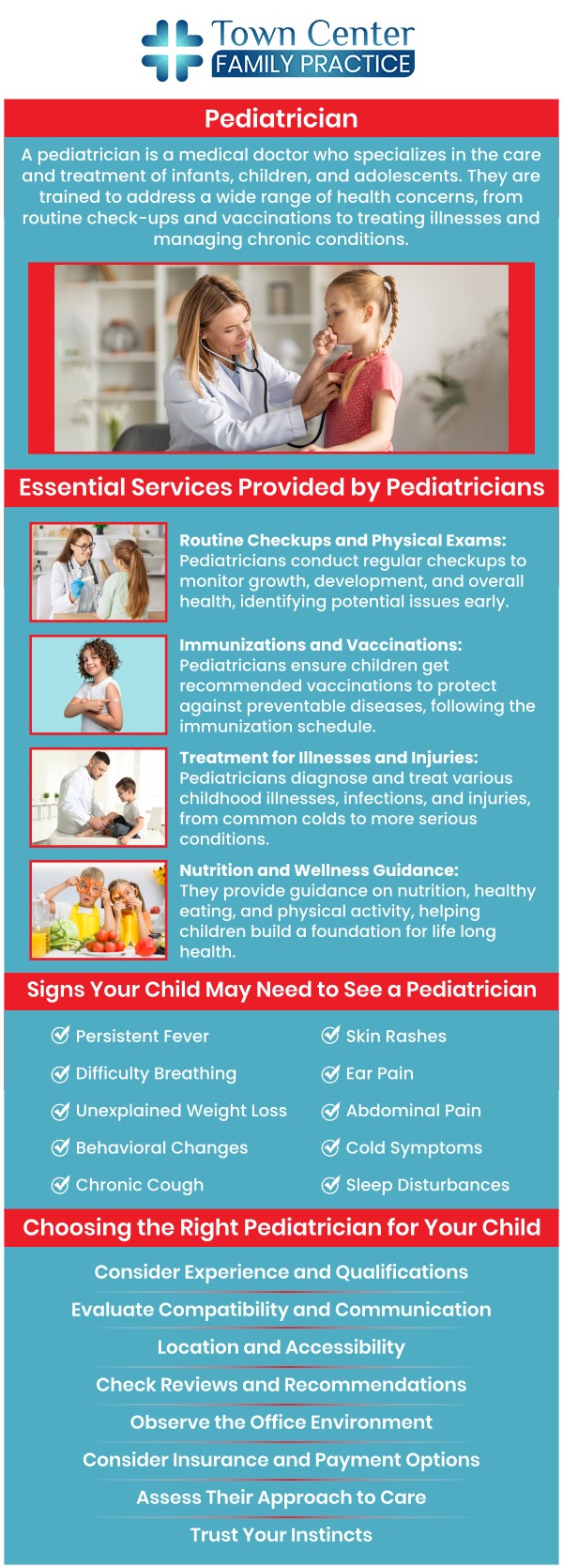 Seeking specialized pediatric care is vital for your child's overall well-being, as regular monitoring helps track critical physical and behavioral development while protecting against preventable illnesses. Dr. Neetu Singh, MD, at Town Center Family Practice provides comprehensive support tailored to growing young patients, delivering everything from routine well-child checkups and childhood immunizations to prompt treatment for acute daily illnesses. For more information, contact us or book an appointment online. We are conveniently located at 1642 N. Volusia Ave, Orange City, FL 32763. Seeking specialized pediatric care is vital for your child's overall well-being, as regular monitoring helps track critical physical and behavioral development while protecting against preventable illnesses. Dr. Neetu Singh, MD, at Town Center Family Practice provides comprehensive support tailored to growing young patients, delivering everything from routine well-child checkups and childhood immunizations to prompt treatment for acute daily illnesses. For more information, contact us or book an appointment online. We are conveniently located at 1642 N. Volusia Ave, Orange City, FL 32763.